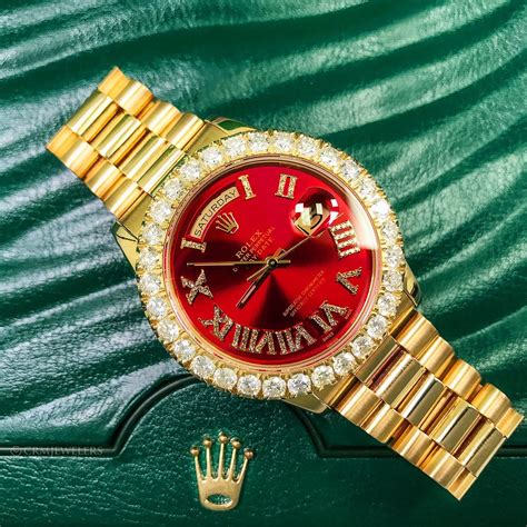 fake rolex red face|rolex red face with diamonds.